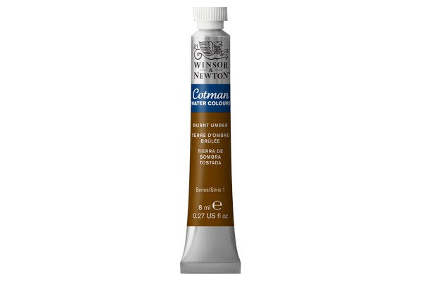 Cotman watercolour 8ml Burnt Umber 076